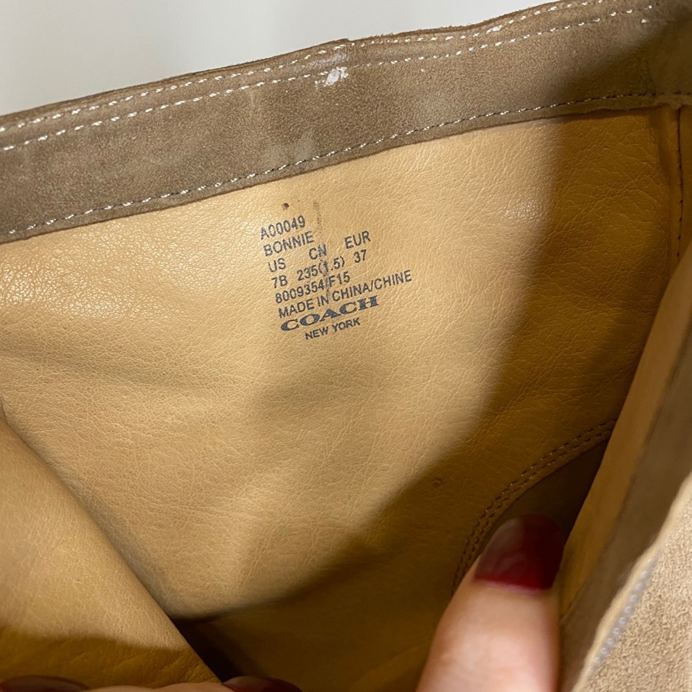 Coach Bonnie Suede Block Heel Booties - Picture 14 of 16